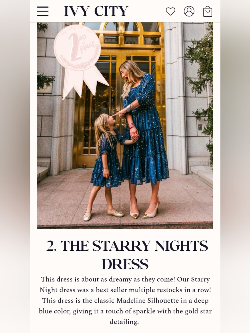 Ivy City Co Starry Nights Dress, L - Picture 2 of 11